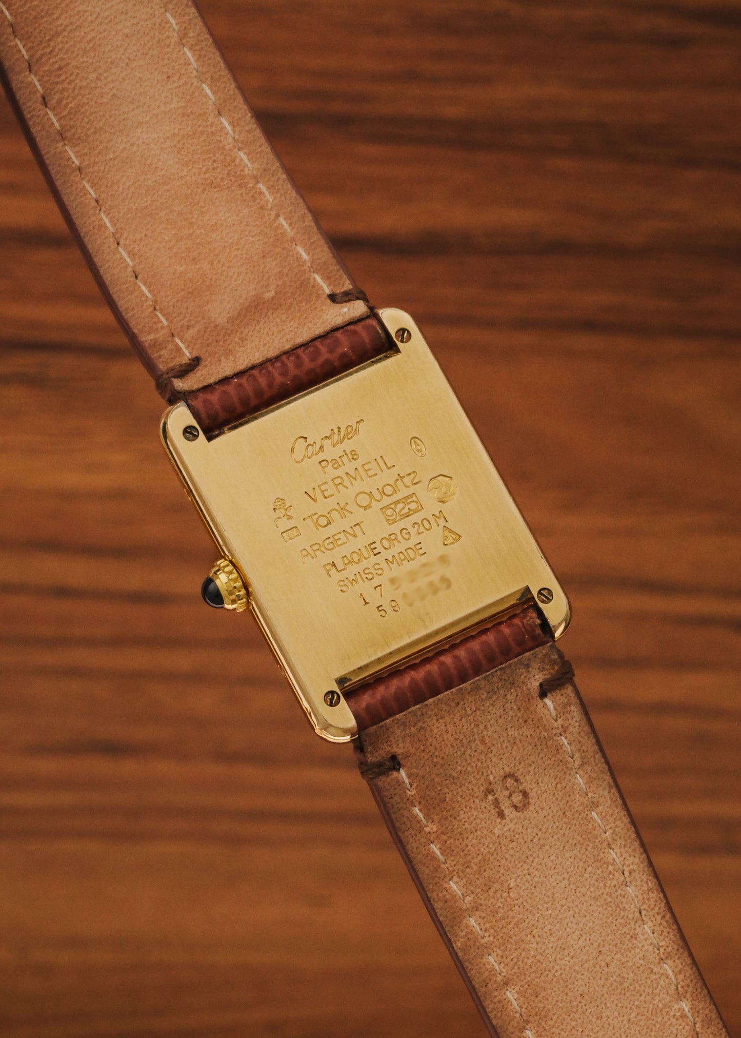 1990s Must de Cartier Tank "Column Dial"