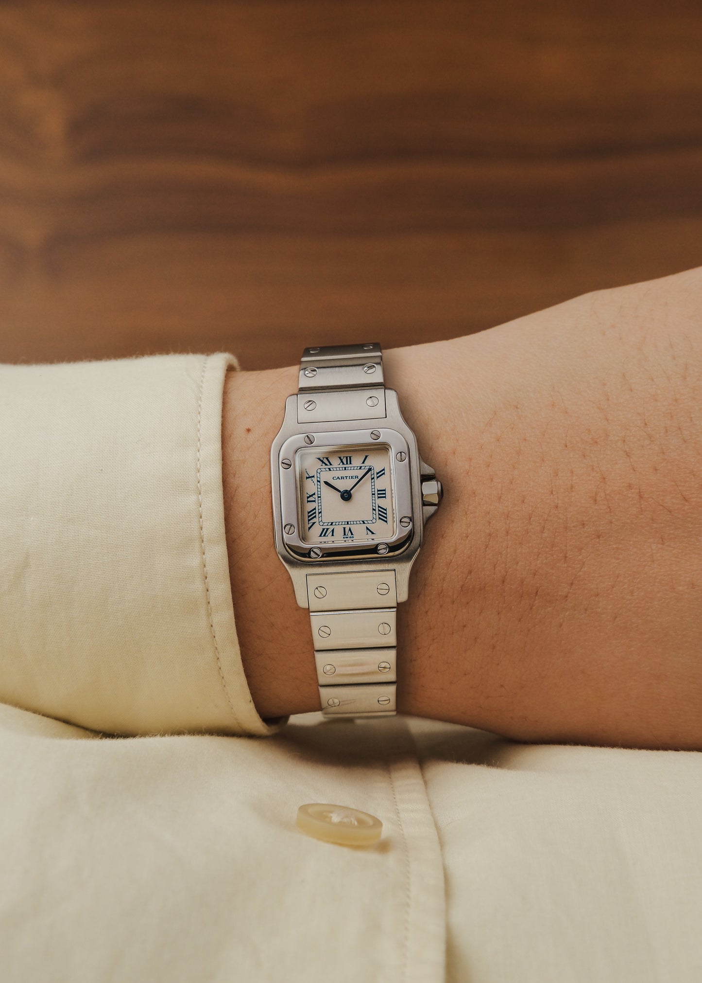 1990s Cartier Santos Galbee (Box & Papers)
