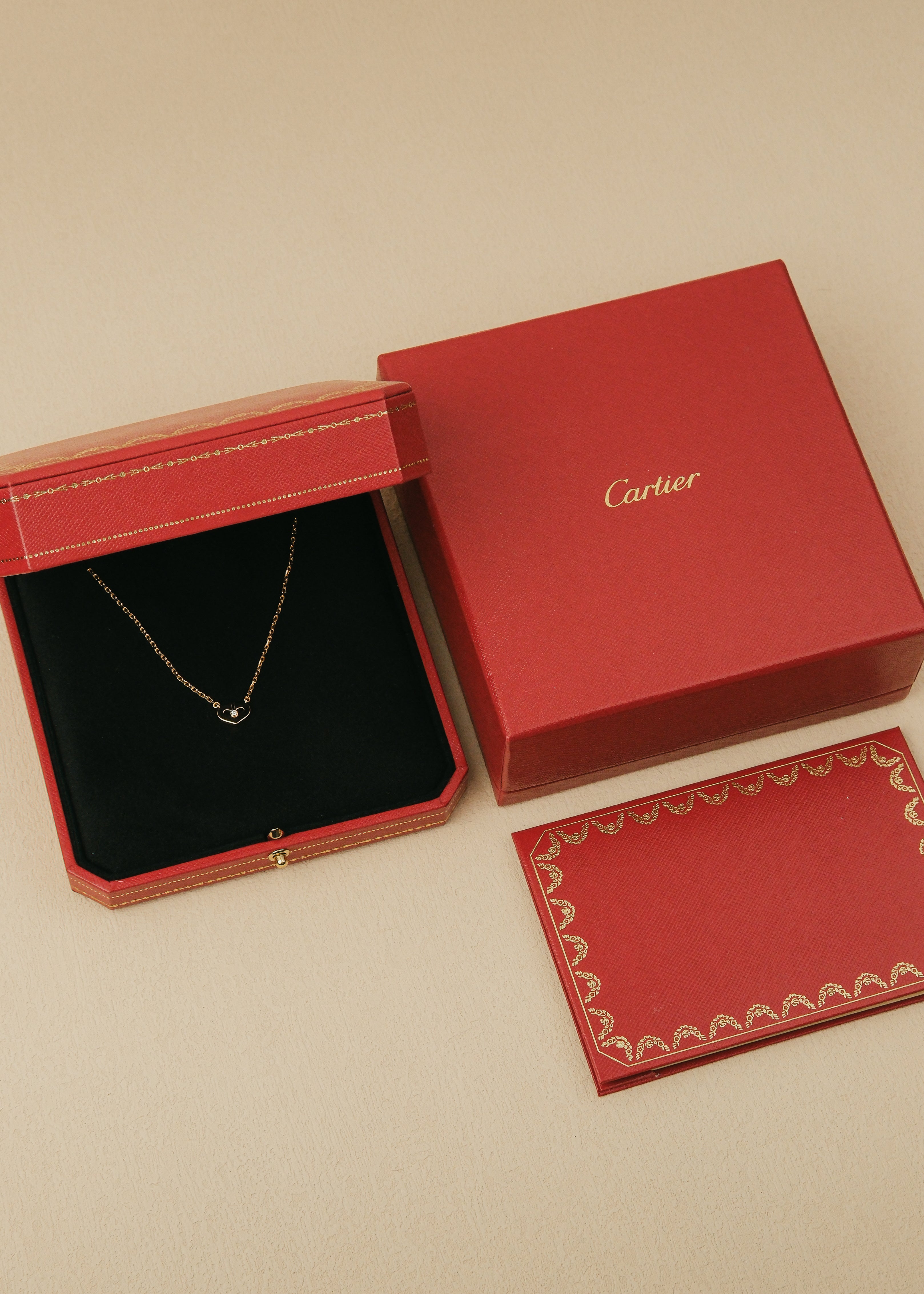 2011 Cartier Heart Rose Gold Necklace (Box & Papers)
