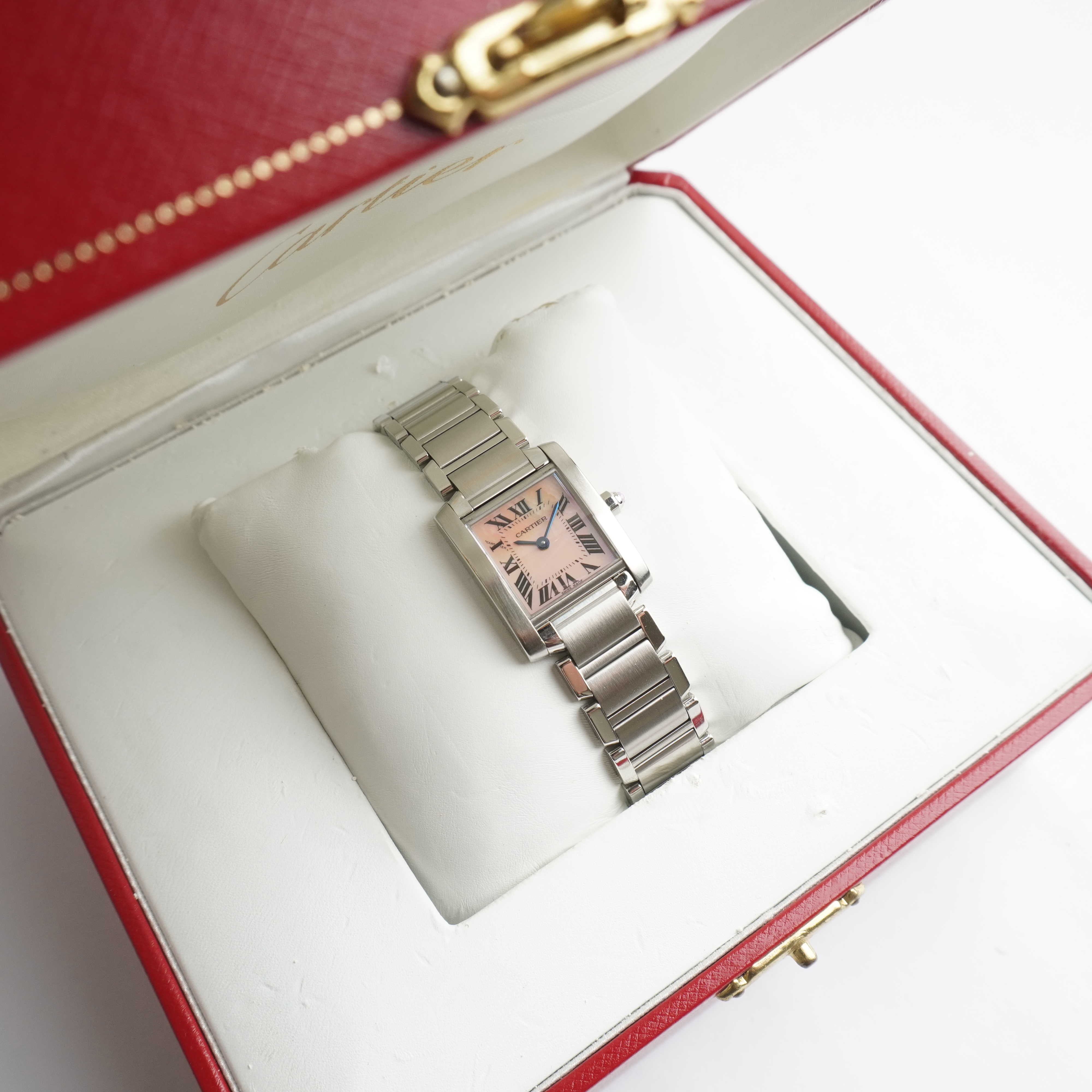 2018 Cartier Tank Francaise "Mother of Pearl" (Box / Card)