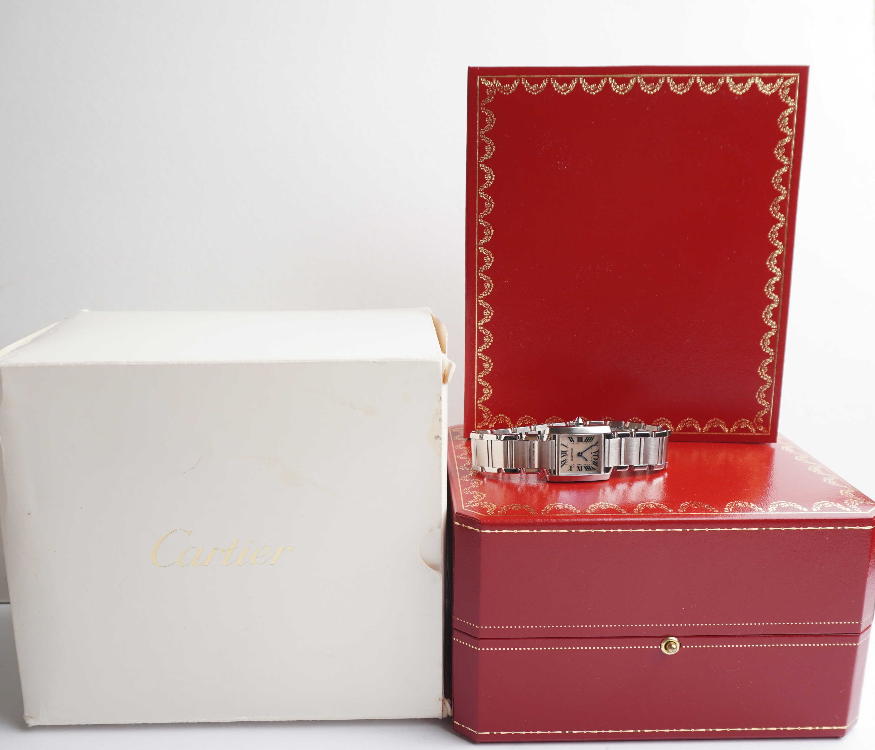 Cartier Tank Francaise "Mother of Pearl" (Boxes & Booklet)