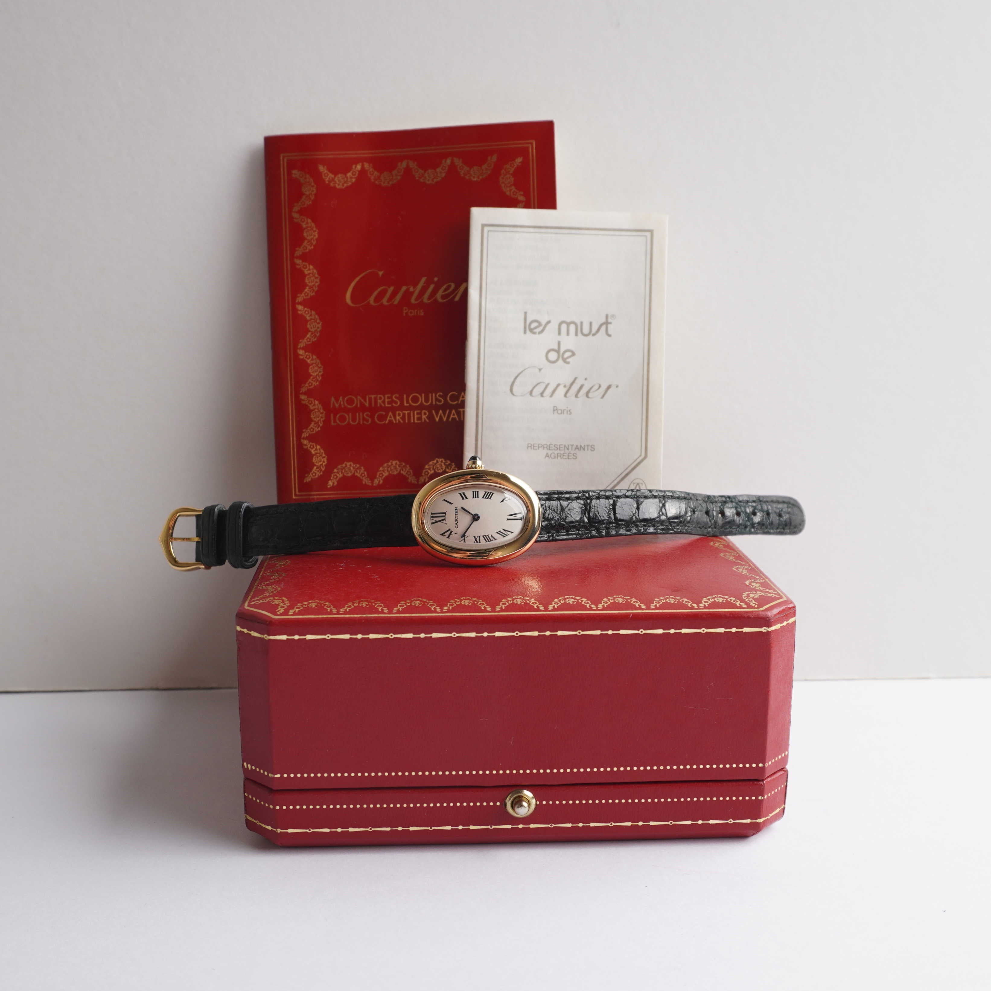 Cartier Baignoire 18K Gold (Box / Booklets)