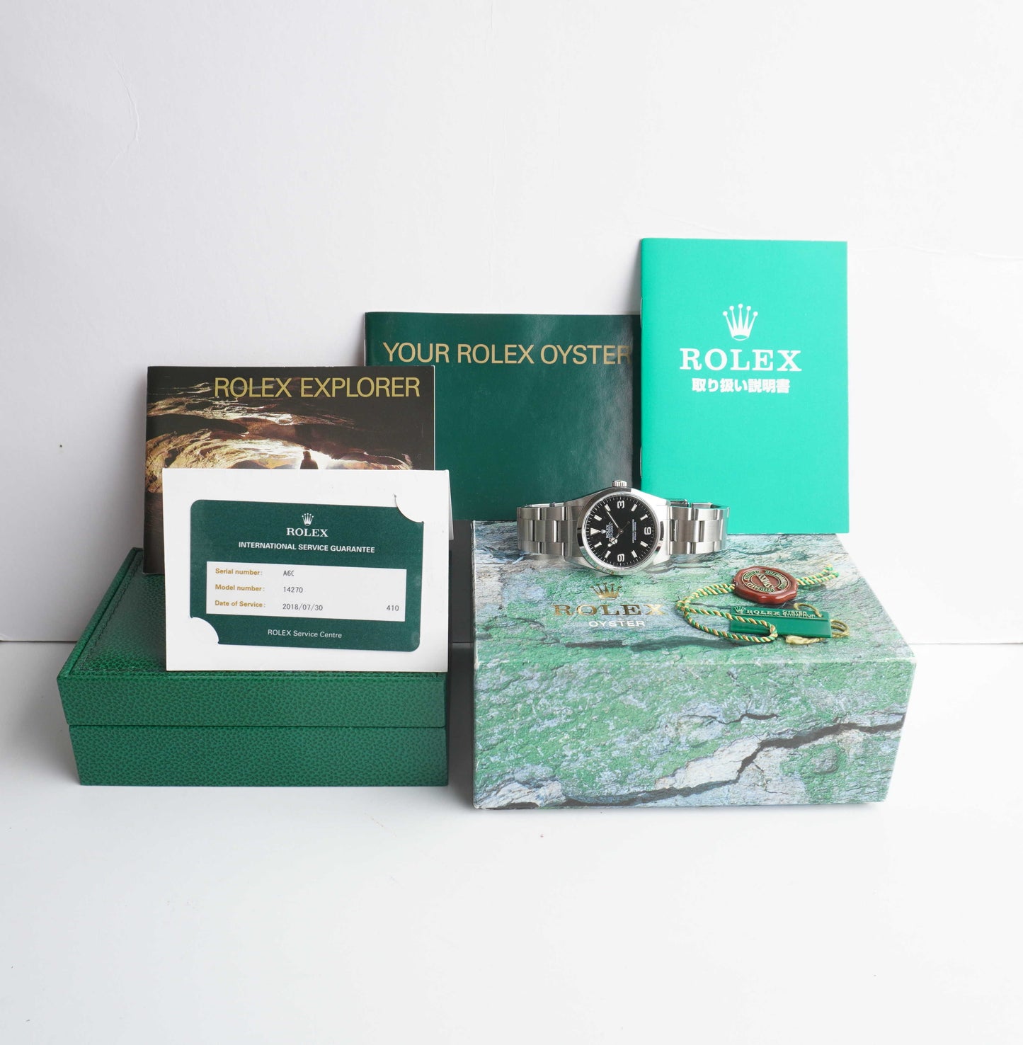 1999 Rolex Explorer (Boxes / Booklets / RSC Service Card)