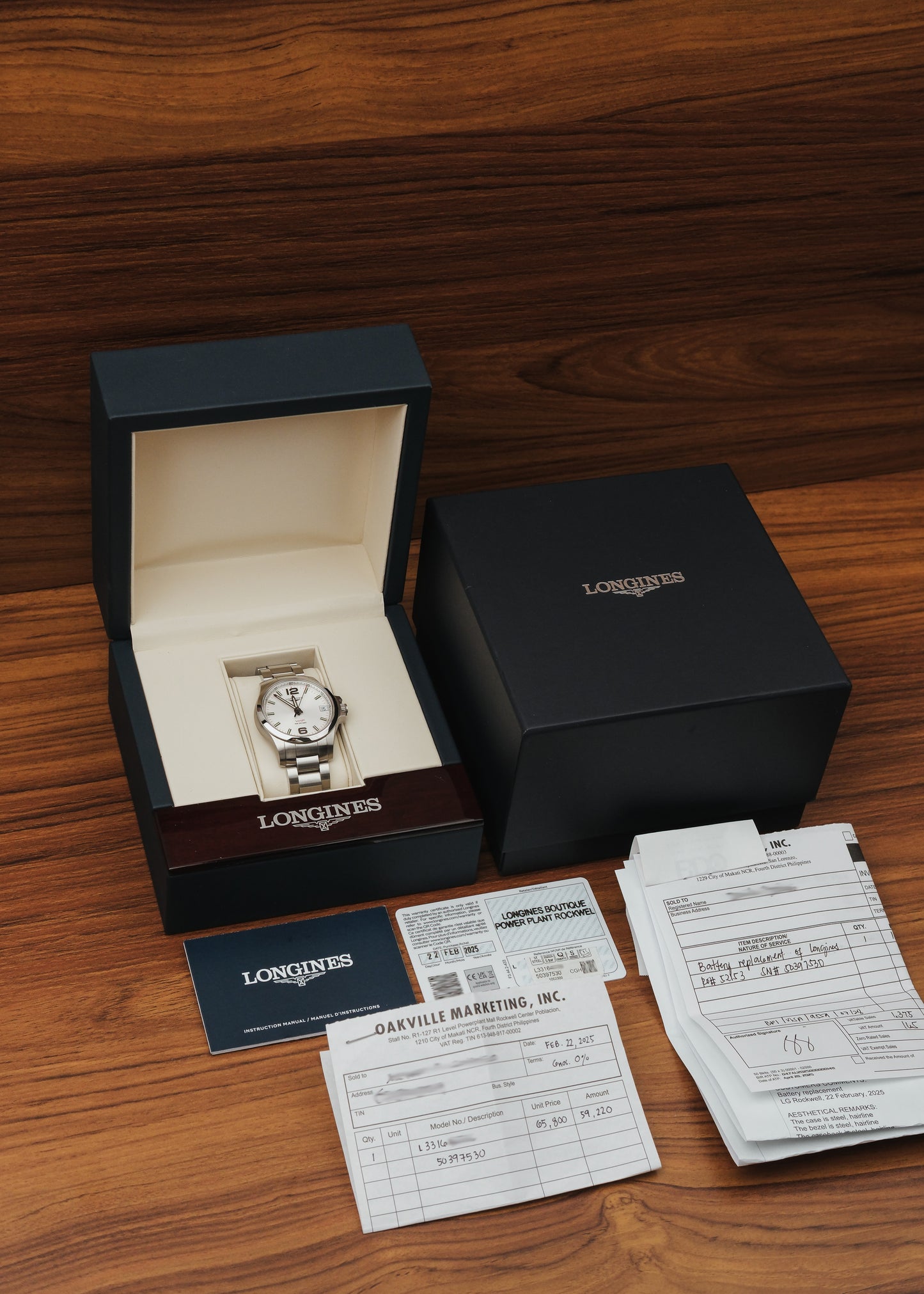 2025 Longines Conquest V.H.P. (Box & Papers)