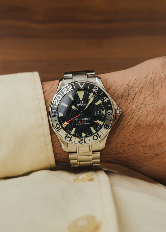 1990s Omega Seamaster 300M GMT "50th Anniversary" (Box & Papers)
