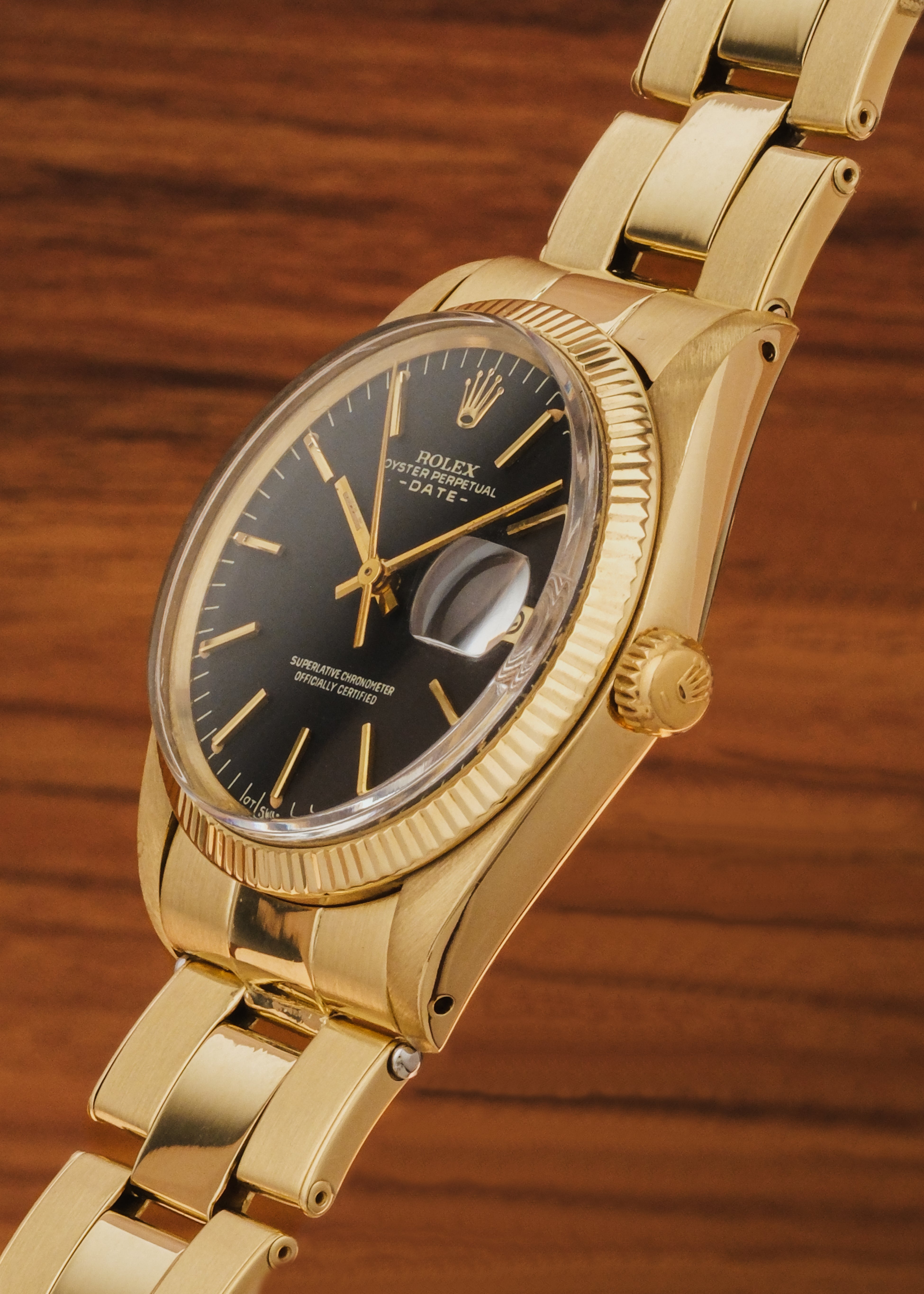 1976 Rolex Oyster Perpetual Date 14K Gold "Sigma Dial"