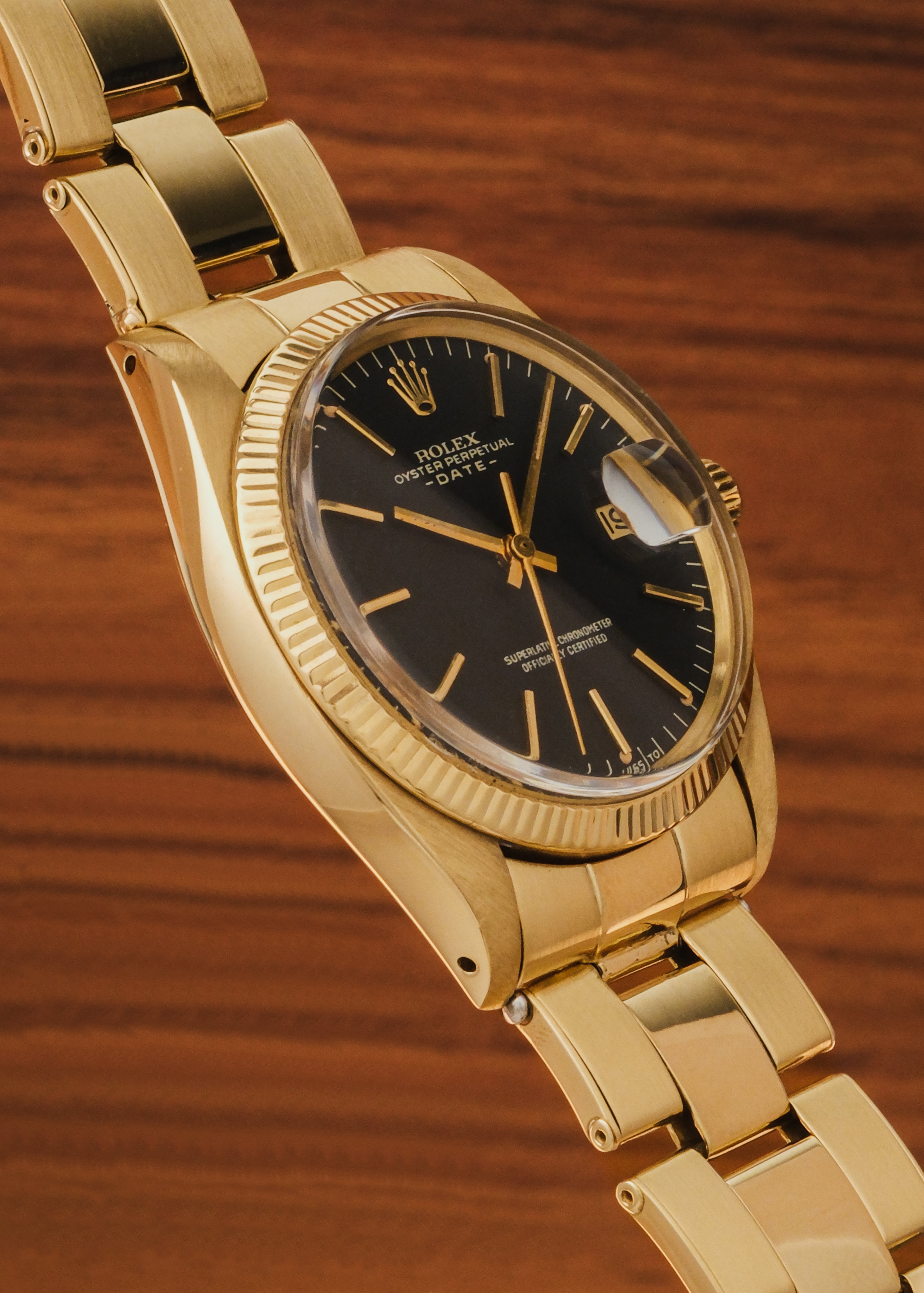 1976 Rolex Oyster Perpetual Date 14K Gold "Sigma Dial"