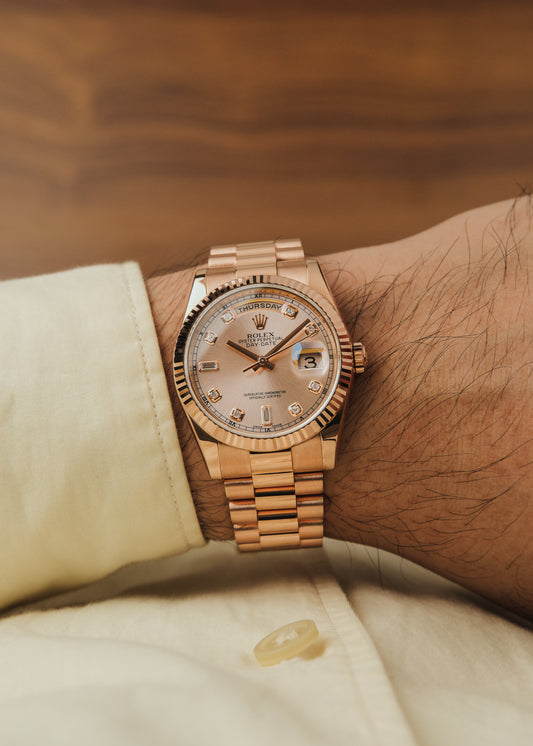 2012 Rolex Day Date Everose 18K Gold (Box & Papers)