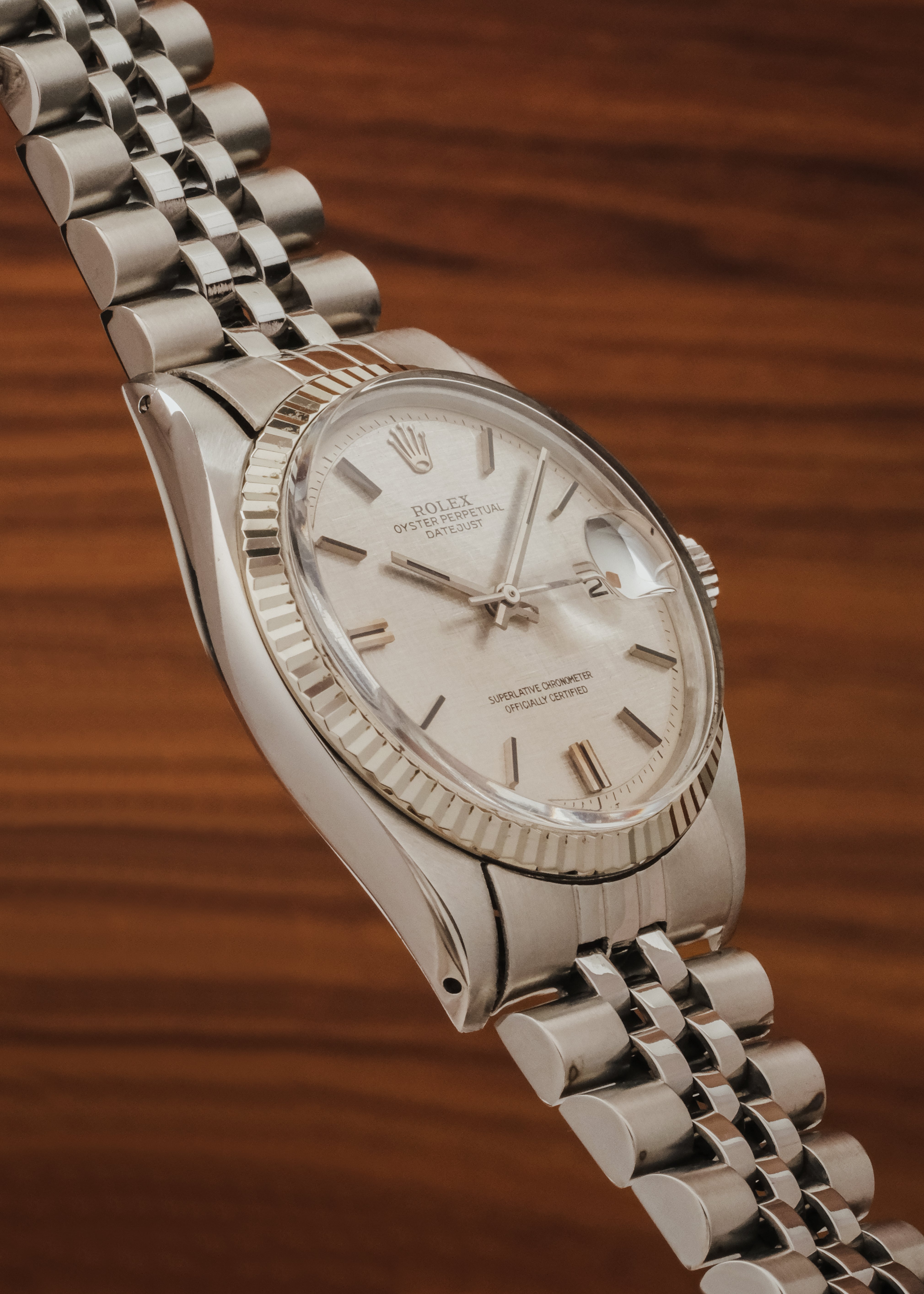 1973 Rolex Datejust "No Lume + Linen Dial"