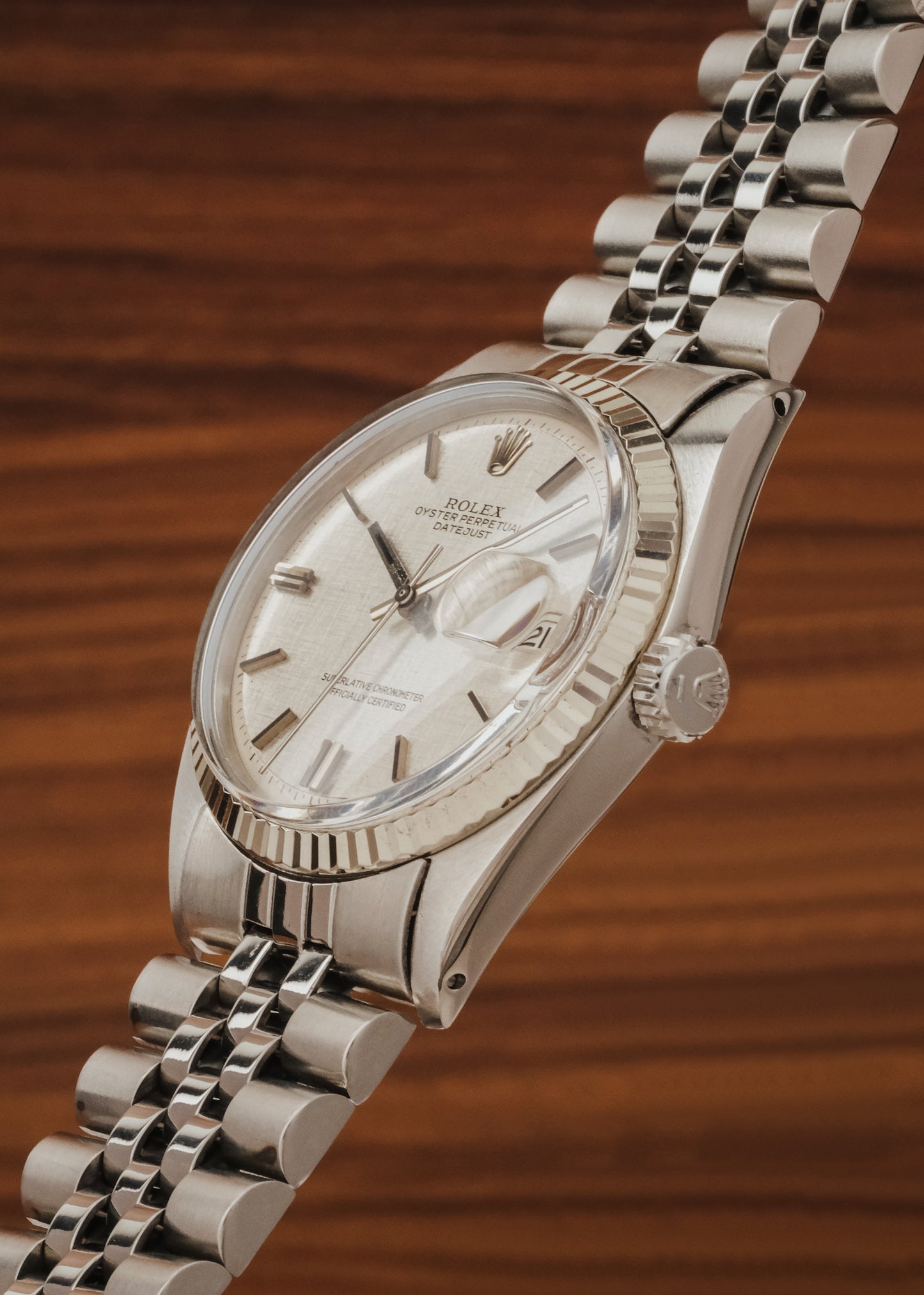1973 Rolex Datejust "No Lume + Linen Dial"