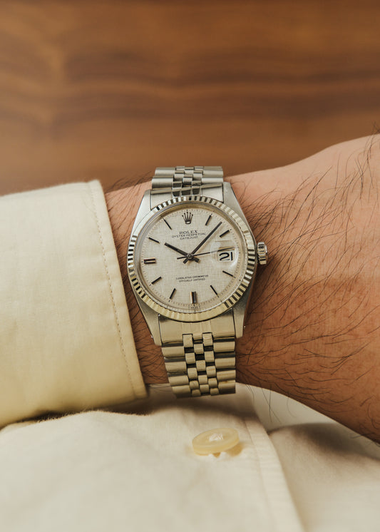 1973 Rolex Datejust "No Lume + Linen Dial"