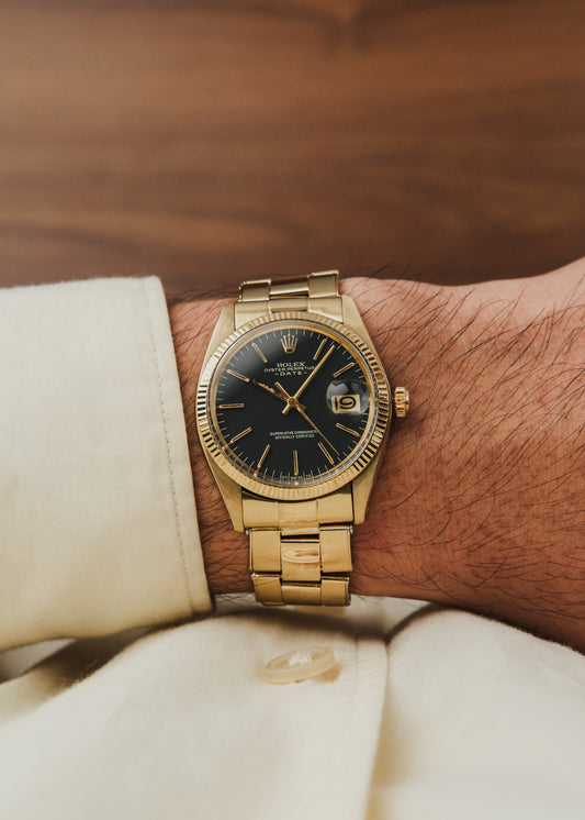 1976 Rolex Oyster Perpetual Date 14K Gold "Sigma Dial"