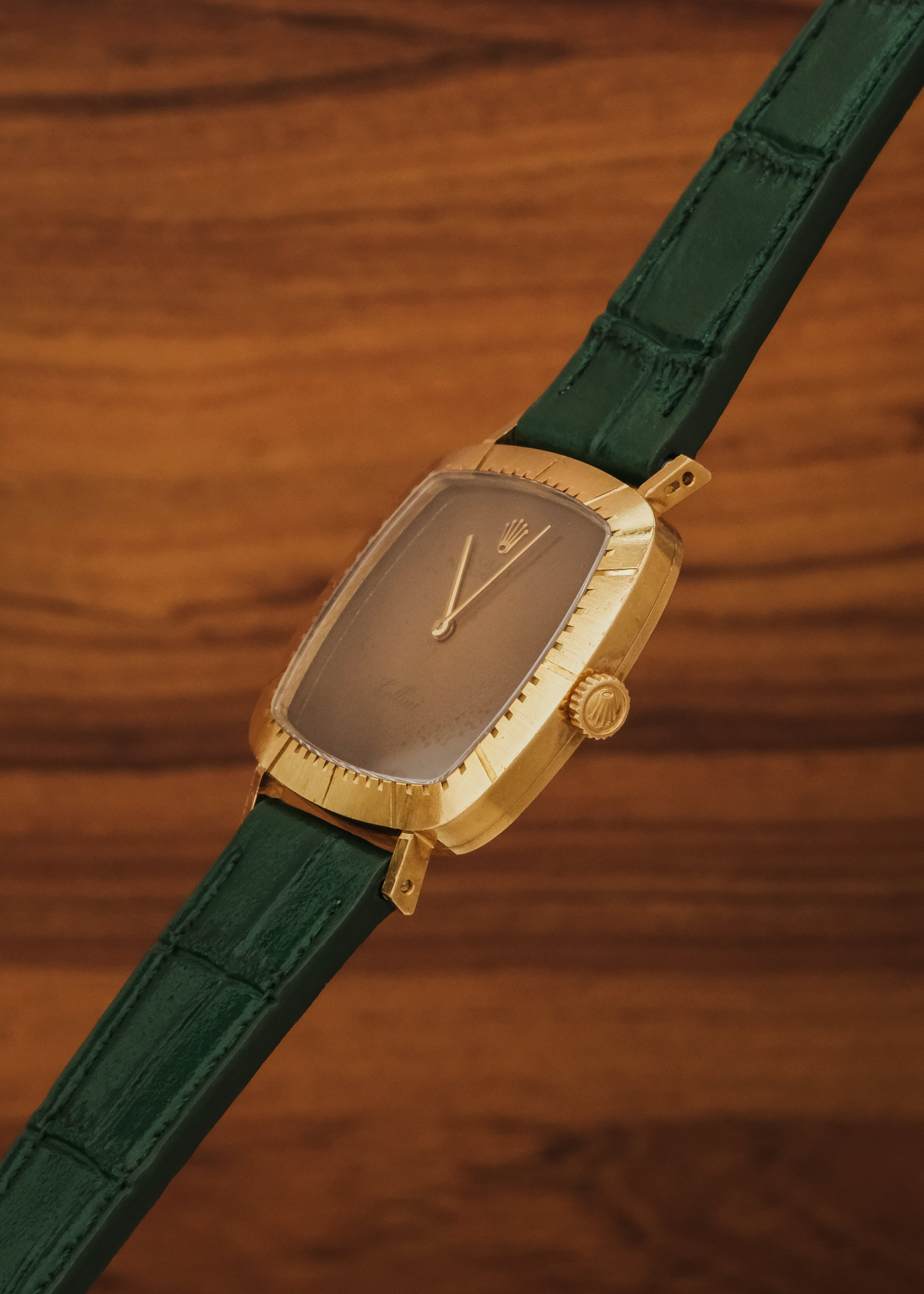 1976 Rolex Cellini 18K Gold "Brown Vignette"