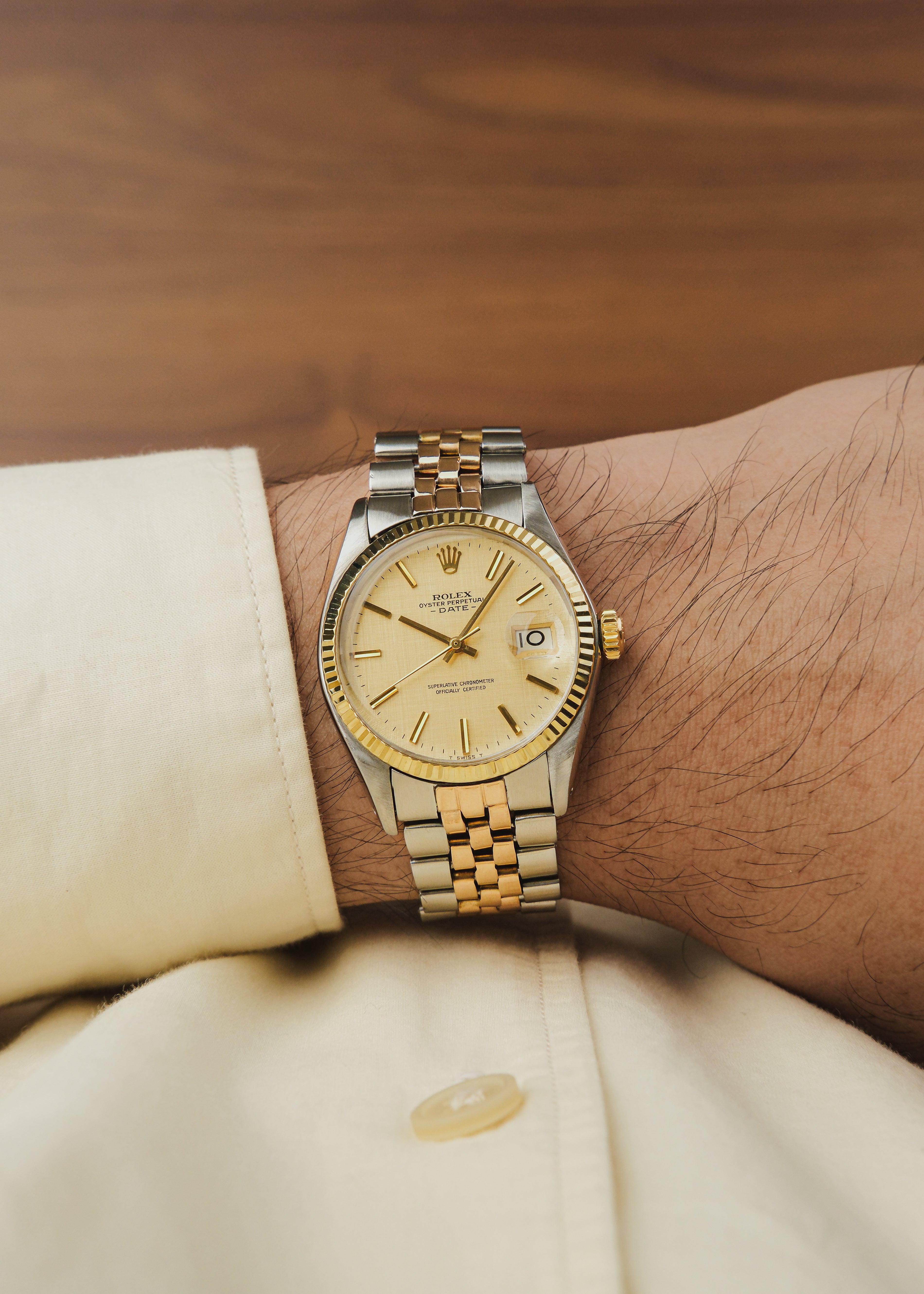 1976 Rolex Oyster Perpetual Date "Linen Dial"