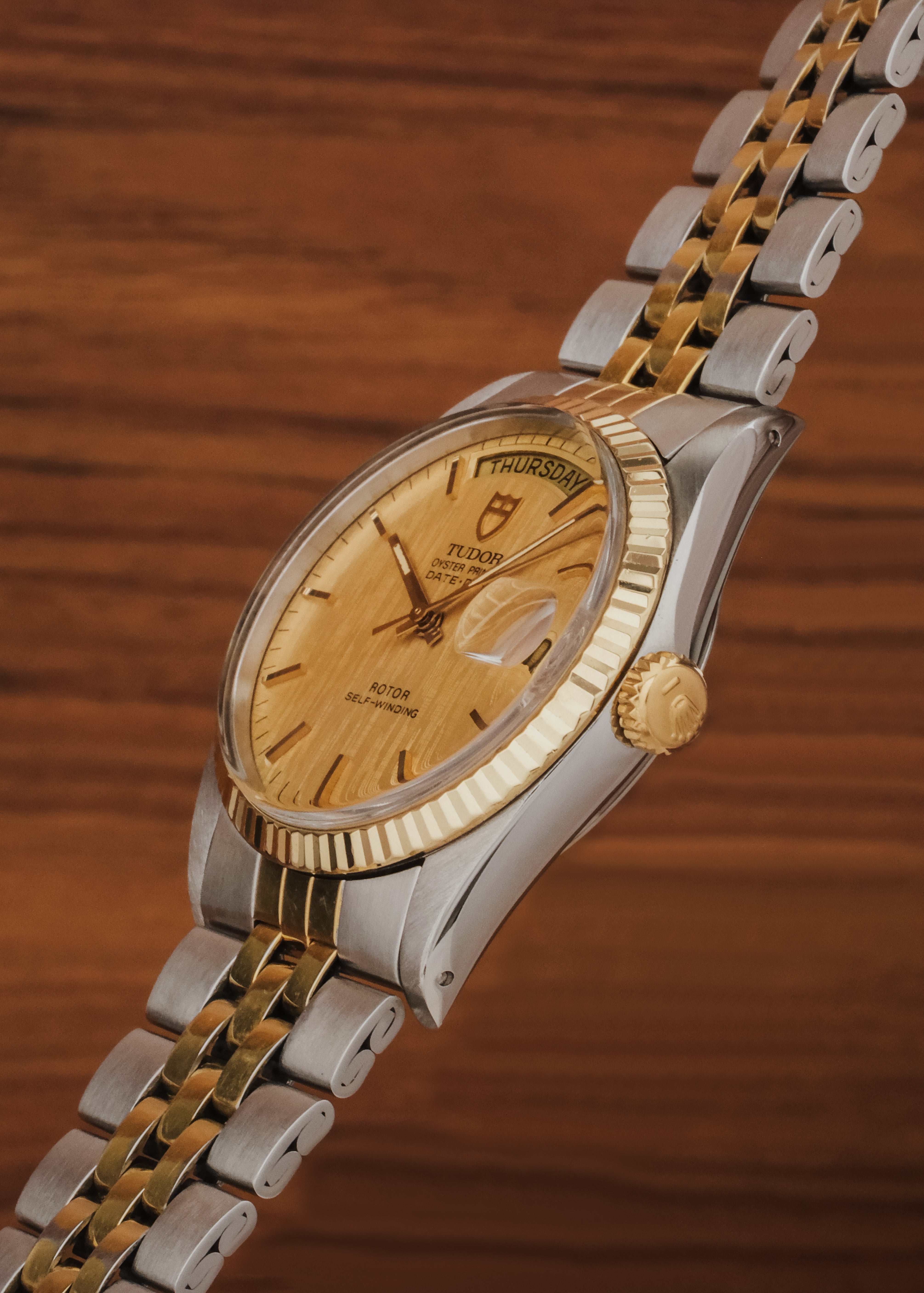 1992 Tudor Oyster Prince Date Day "Linen Dial" (Box & Papers)