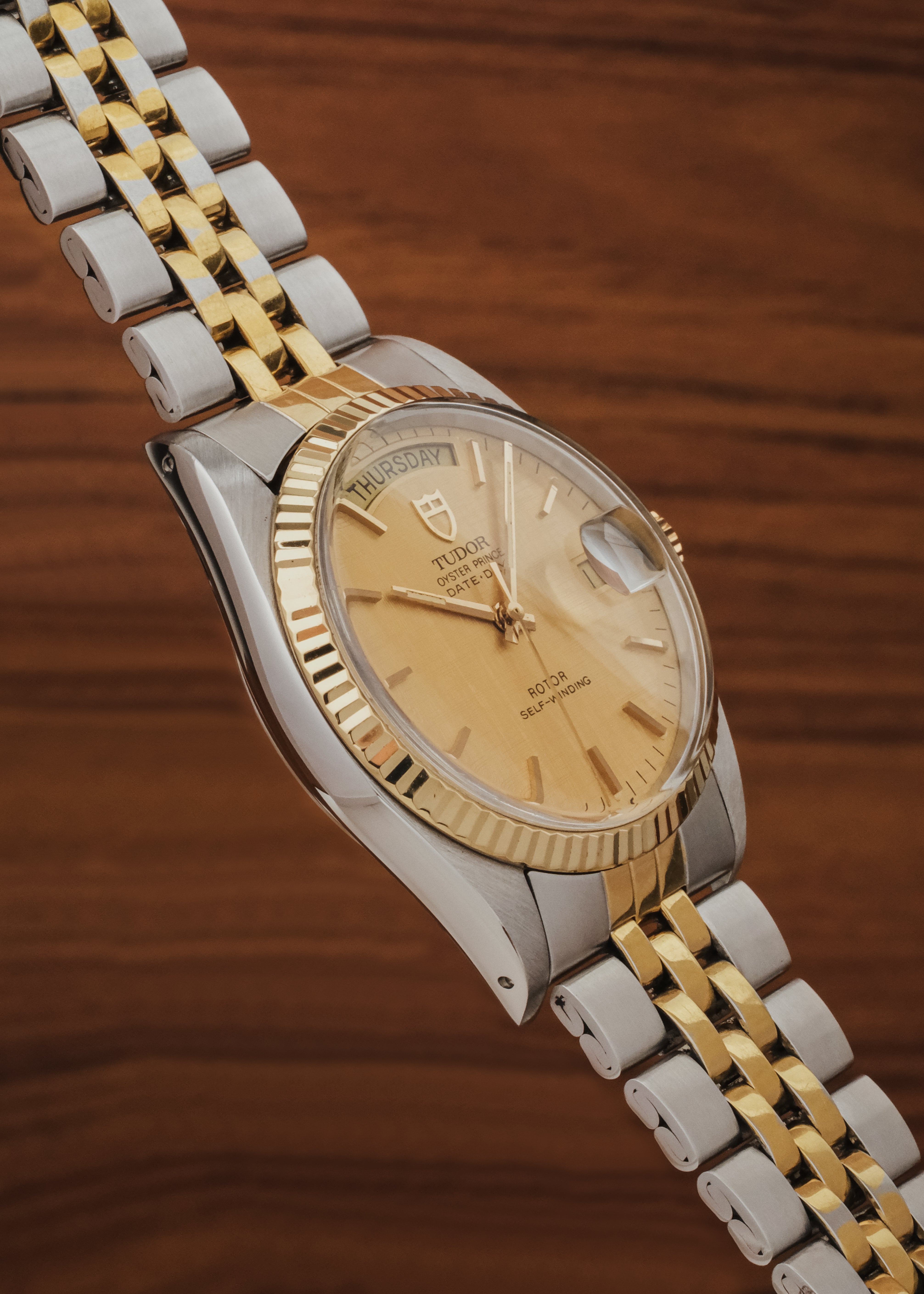 1992 Tudor Oyster Prince Date Day "Linen Dial" (Box & Papers)