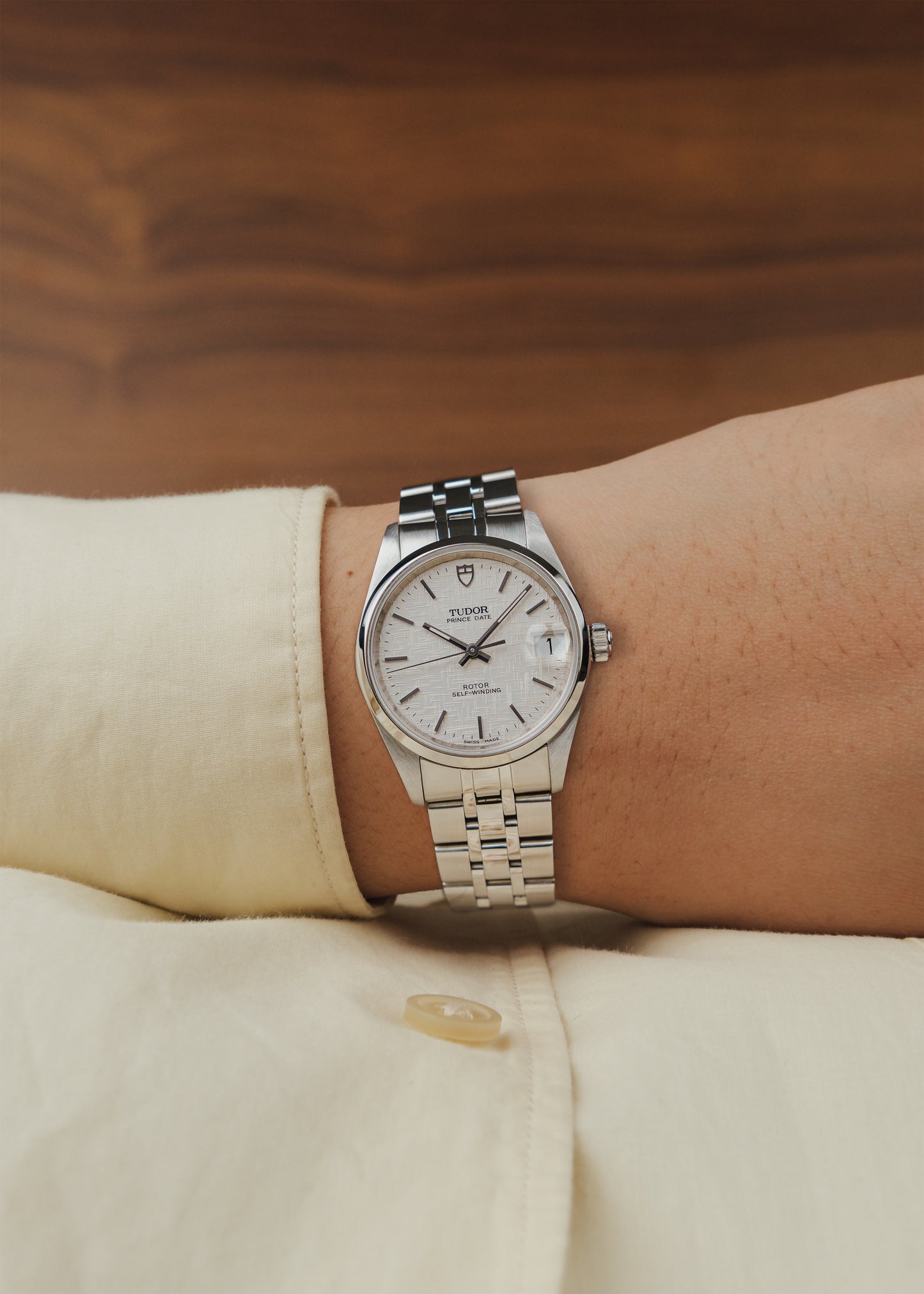 2010 Tudor Prince Date "Linen Dial" (Box & Papers)