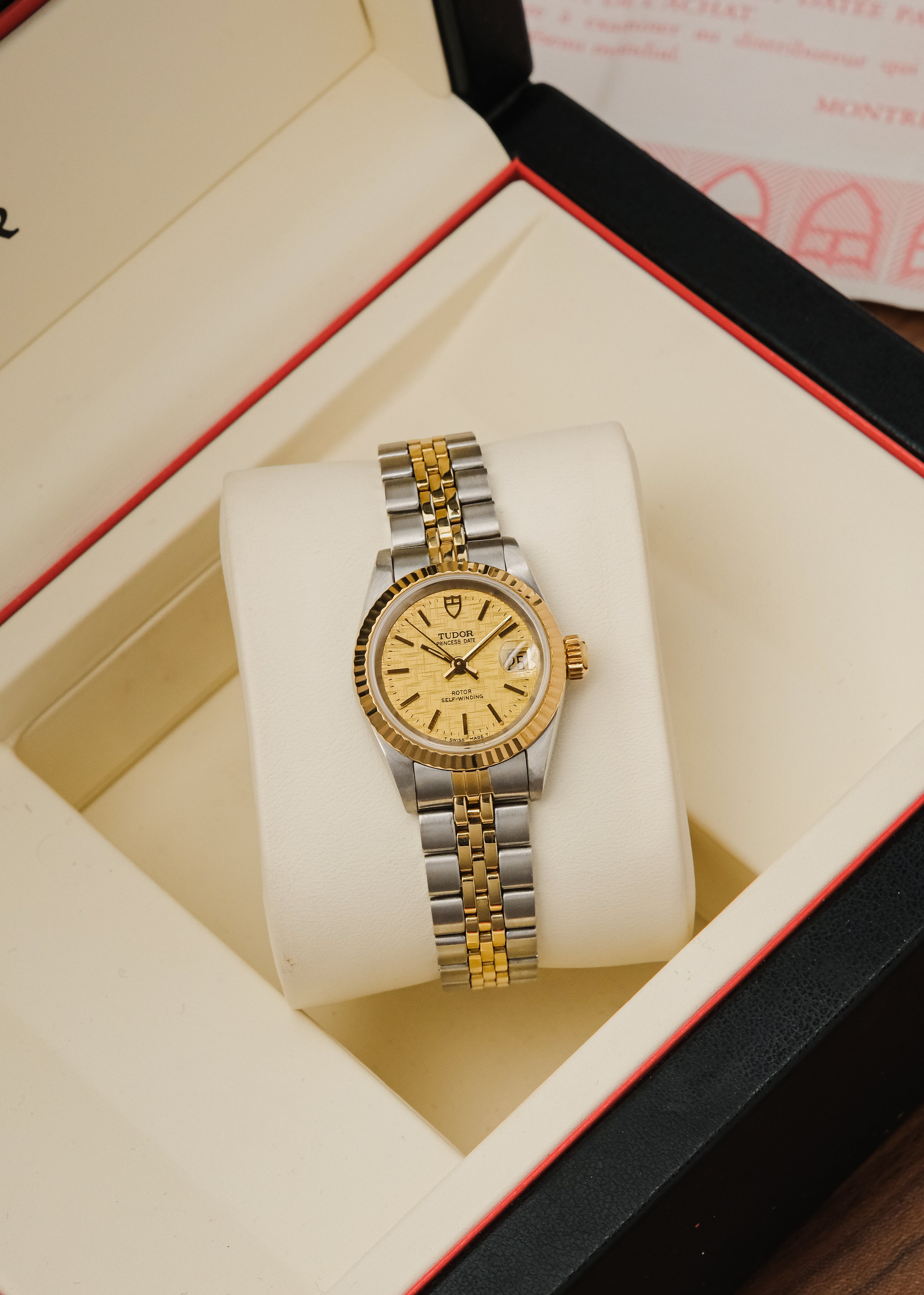 1997 Tudor Princess Date "Linen Dial" (Box & Papers)