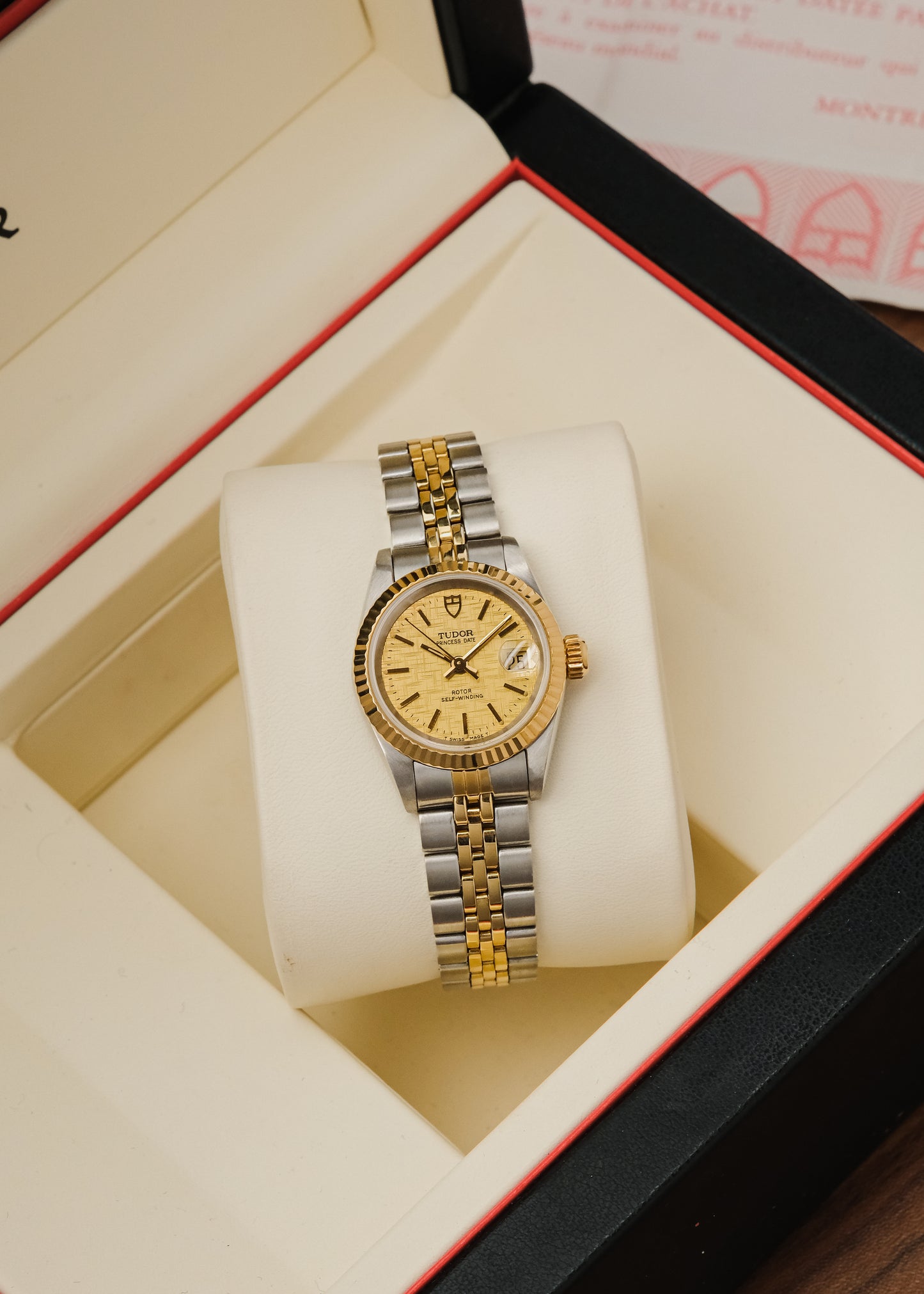 1997 Tudor Princess Date "Linen Dial" (Box & Papers)