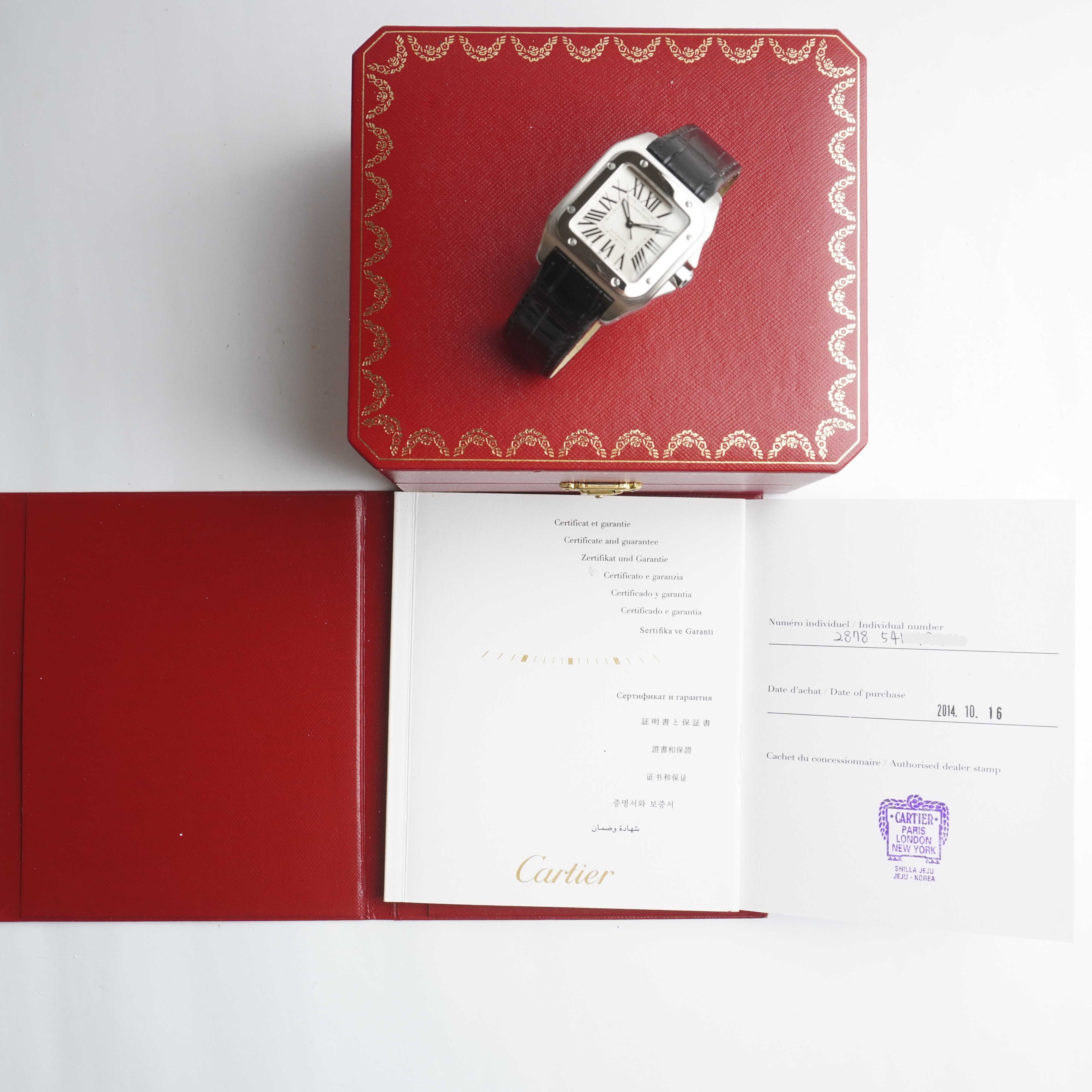 2014 Cartier Santos 100 Medium (Box / Certificate)