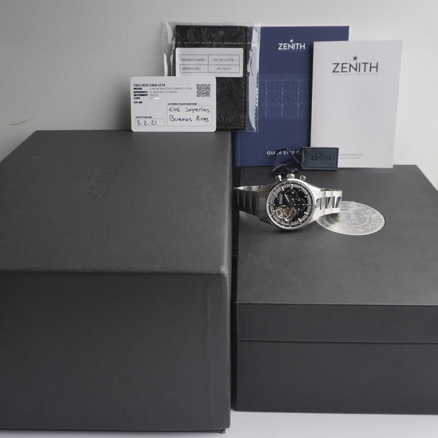 Zenith Chronomaster El Primero Open (Box / Card / Manuals)