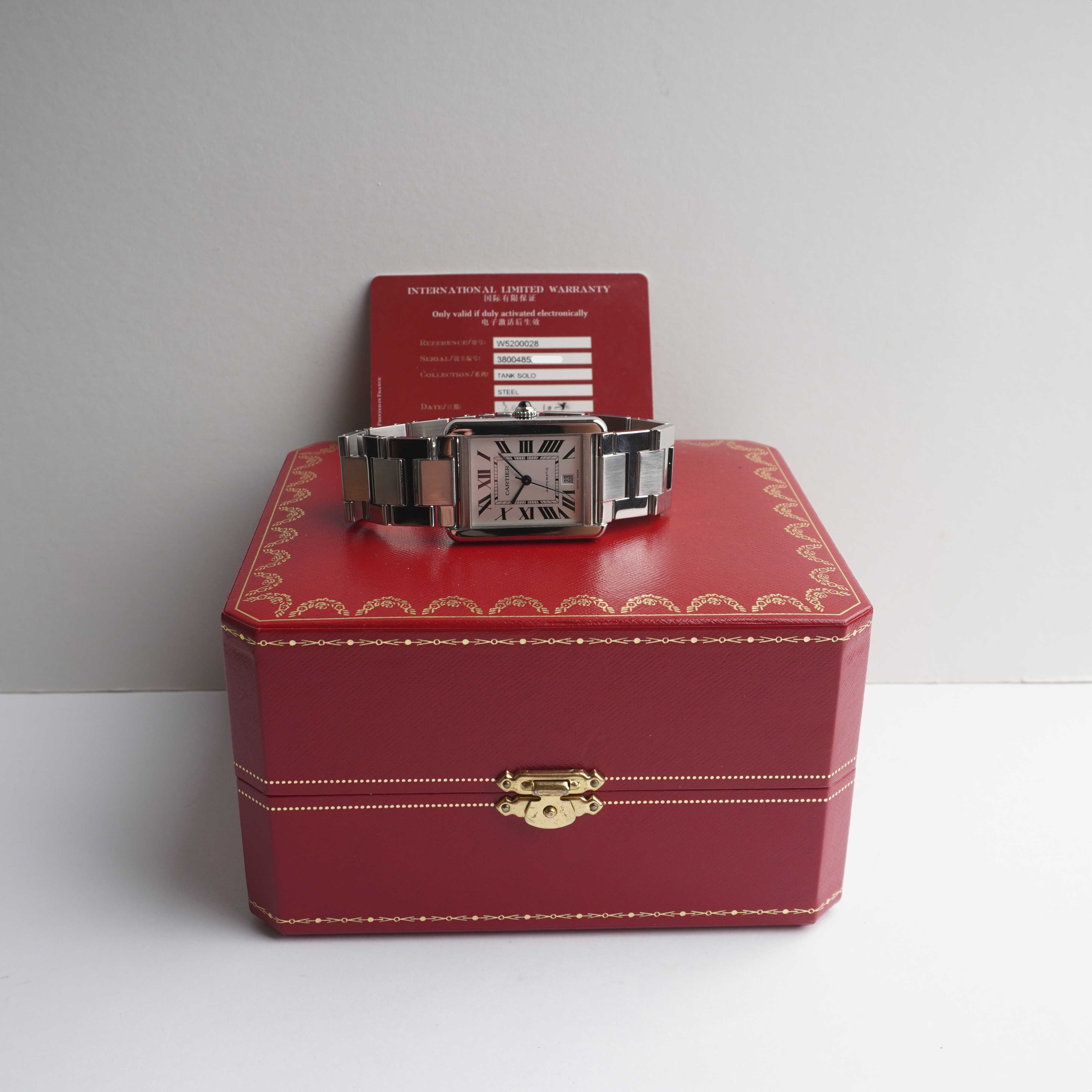 2019 Cartier Tank Solo XL (Box / Card)